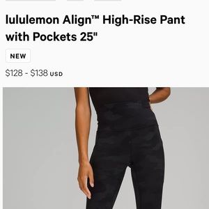 Women’s Lululemon Align High Waisted with Pockets, 25”, size 8